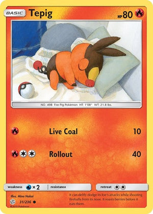 Pokemon TCG - SM - Cosmic Eclipse - Tepig - 31/236