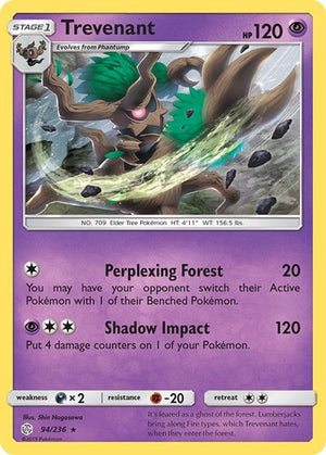 Pokemon TCG - SM - Cosmic Eclipse - Trevenant - 94/236 - Reverse Holofoil