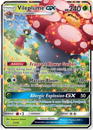 Pokemon TCG - SM - Cosmic Eclipse - Vileplume GX - 4/236 - Holofoil