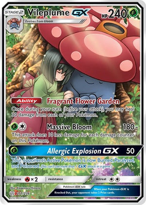 Pokemon TCG - SM - Cosmic Eclipse - Vileplume GX - 211/236 - Holofoil