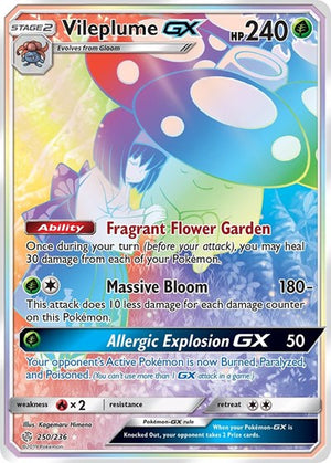 Pokemon TCG - SM - Cosmic Eclipse - Vileplume GX - 250/236 - Holofoil