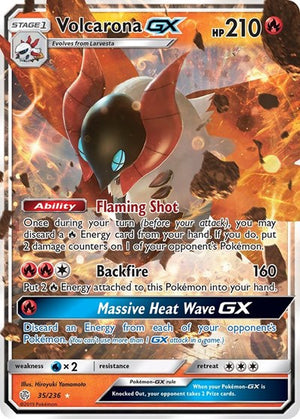 Pokemon TCG - SM - Cosmic Eclipse - Volcarona GX - 35/236 - Holofoil
