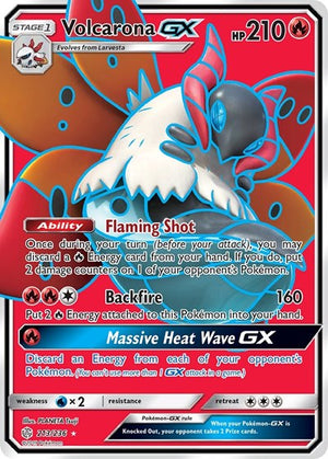 Pokemon TCG - SM - Cosmic Eclipse - Volcarona GX - 213/236 - Holofoil