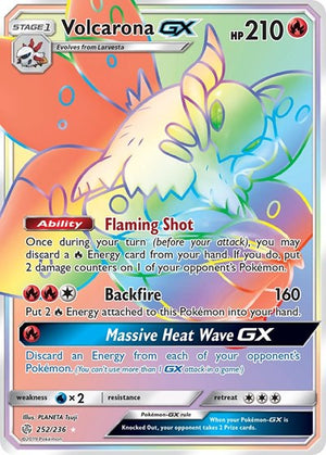 Pokemon TCG - SM - Cosmic Eclipse - Volcarona GX - 252/236 - Holofoil