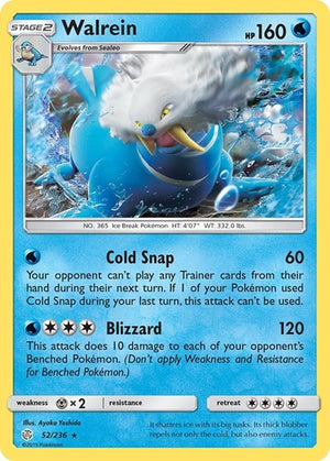 Pokemon TCG - SM - Cosmic Eclipse - Walrein - 52/236