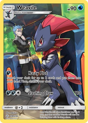 Pokemon TCG - SM - Cosmic Eclipse - Weavile - 238/236 - Holofoil