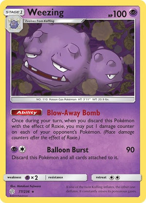 Pokemon TCG - SM - Cosmic Eclipse - Weezing - 77/236