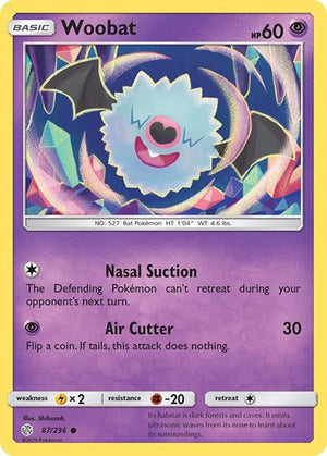 Pokemon TCG - SM - Cosmic Eclipse - Woobat - 87/236