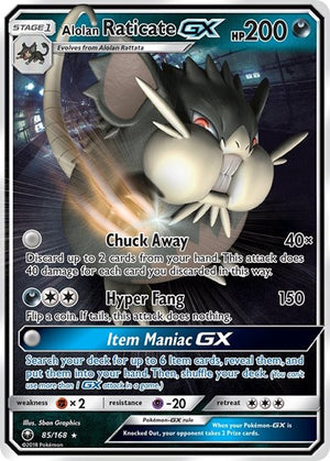 Pokemon TCG - SM - Celestial Storm - Alolan Raticate GX - 85/168 - Holofoil