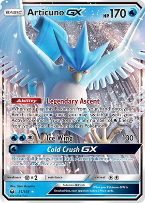 Pokemon TCG - SM - Celestial Storm - Articuno GX - 31/168 - Holofoil