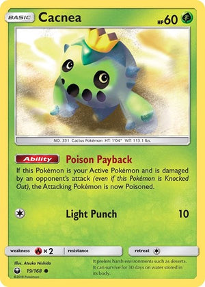 Pokemon TCG - SM - Celestial Storm - Cacnea - 19/168
