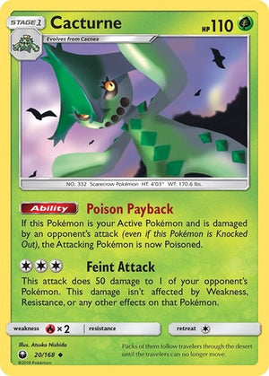 Pokemon TCG - SM - Celestial Storm - Cacturne - 20/168