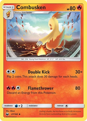 Pokemon TCG - SM - Celestial Storm - Combusken - 27/168 - Reverse Holofoil
