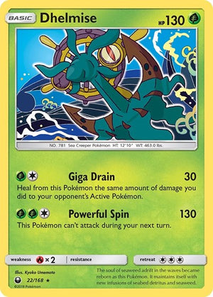 Pokemon TCG - SM - Celestial Storm - Dhelmise - 22/168 - Reverse Holofoil