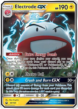 Pokemon TCG - SM - Celestial Storm - Electrode GX - 48/168 - Holofoil