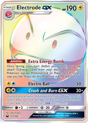 Pokemon TCG - SM - Celestial Storm - Electrode GX - 172/168 - Holofoil