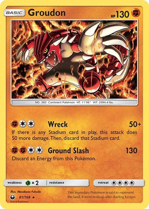 Pokemon TCG - SM - Celestial Storm - Groudon - 81/168 - Holofoil