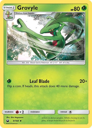 Pokemon TCG - SM - Celestial Storm - Grovyle - 9/168 - Reverse Holofoil