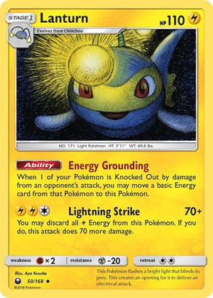 Pokemon TCG - SM - Celestial Storm - Lanturn - 50/168 - Reverse Holofoil