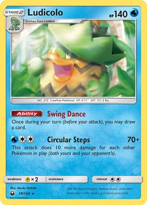 Pokemon TCG - SM - Celestial Storm - Ludicolo - 38/168 - Holofoil