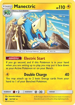 Pokemon TCG - SM - Celestial Storm - Manectric - 52/168