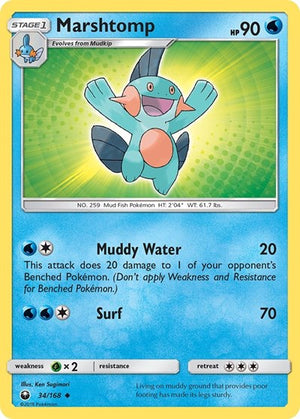 Pokemon TCG - SM - Celestial Storm - Marshtomp - 34/168