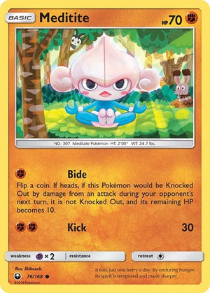 Pokemon TCG - SM - Celestial Storm - Meditite - 76/168