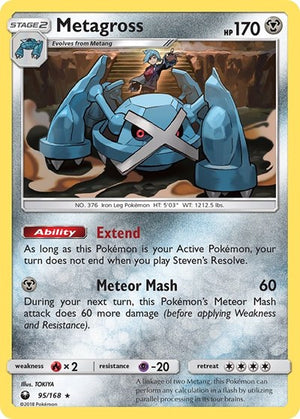 Pokemon TCG - SM - Celestial Storm - Metagross - 95/168 - Reverse Holofoil