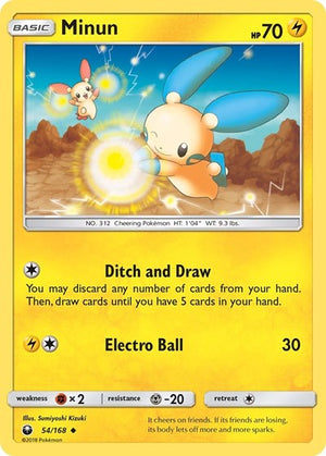 Pokemon TCG - SM - Celestial Storm - Minun - 54/168 - Reverse Holofoil