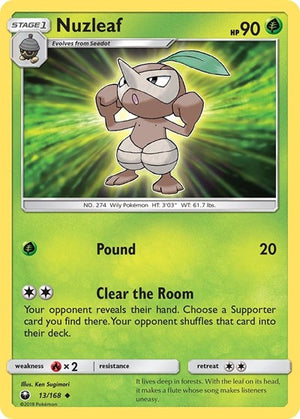 Pokemon TCG - SM - Celestial Storm - Nuzleaf - 13/168