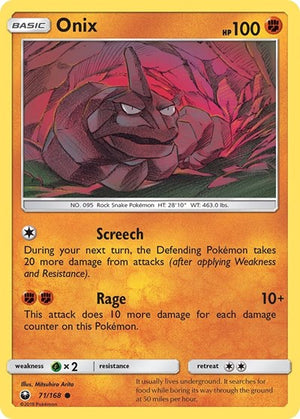 Pokemon TCG - SM - Celestial Storm - Onix - 71/168 - Reverse Holofoil