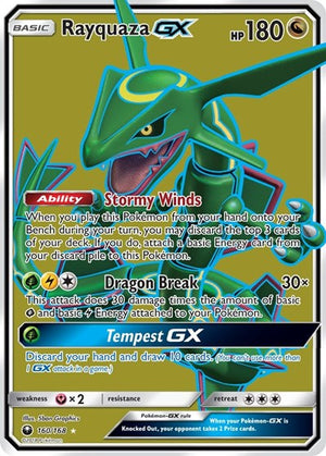 Pokemon TCG - SM - Celestial Storm - Rayquaza GX - 160/168 - Holofoil