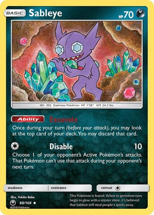 Pokemon TCG - SM - Celestial Storm - Sableye - 88/168