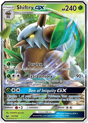 Pokemon TCG - SM - Celestial Storm - Shiftry GX - 14/168 - Holofoil