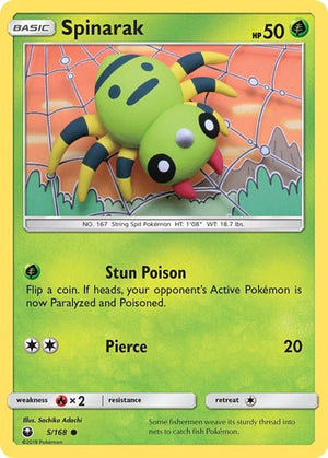 Pokemon TCG - SM - Celestial Storm - Spinarak - 5/168