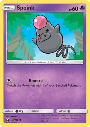 Pokemon TCG - SM - Celestial Storm - Spoink - 59/168 - Reverse Holofoil