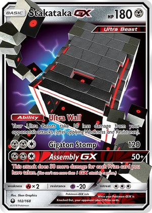 Pokemon TCG - SM - Celestial Storm - Stakataka GX - 102/168 - Holofoil