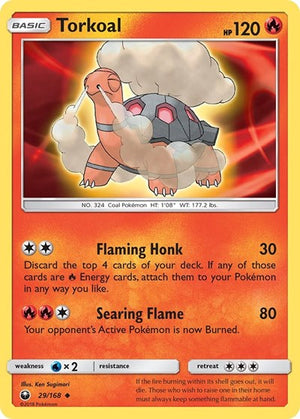 Pokemon TCG - SM - Celestial Storm - Torkoal - 29/168 - Reverse Holofoil