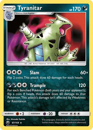 Pokemon TCG - SM - Celestial Storm - Tyranitar - 87/168 - Holofoil