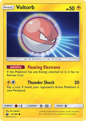 Pokemon TCG - SM - Celestial Storm - Voltorb - 47/168 - Reverse Holofoil