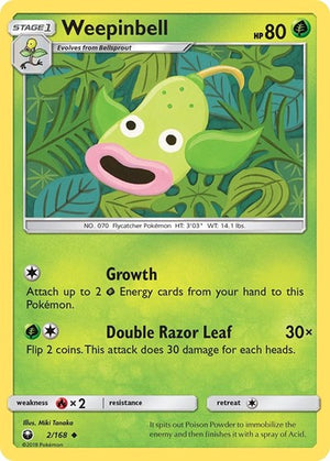 Pokemon TCG - SM - Celestial Storm - Weepinbell - 2/168