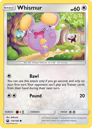 Pokemon TCG - SM - Celestial Storm - Whismur - 116/168 - Reverse Holofoil