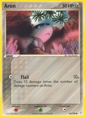 Pokemon TCG - EX Crystal Guardians - Aron - 44/100 - Reverse Holofoil