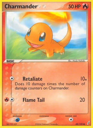 Pokemon TCG - EX Crystal Guardians - Charmander - 48/100