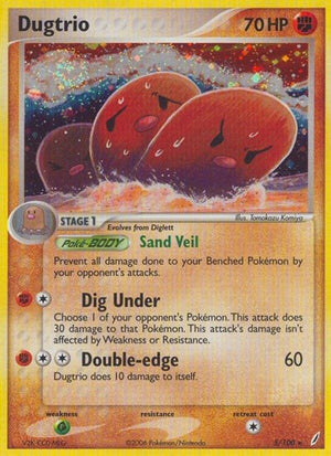 Pokemon TCG - EX Crystal Guardians - Dugtrio - 5/100 - Reverse Holofoil