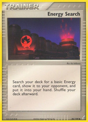 Pokemon TCG - EX Crystal Guardians - Energy Search - 86/100