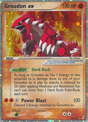 Pokemon TCG - EX Crystal Guardians - Groudon ex - 93/100 - Holofoil
