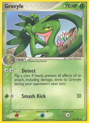 Pokemon TCG - EX Crystal Guardians - Grovyle - 32/100