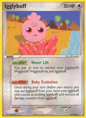 Pokemon TCG - EX Crystal Guardians - Igglybuff - 21/100 - Reverse Holofoil
