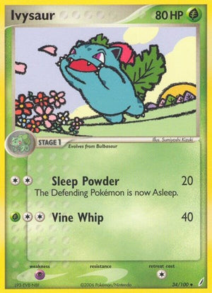 Pokemon TCG - EX Crystal Guardians - Ivysaur - 34/100 - Reverse Holofoil